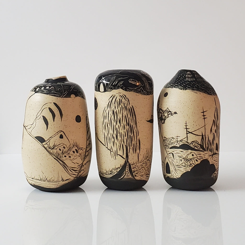 Beautiful Rifts Stoneware Vase 2