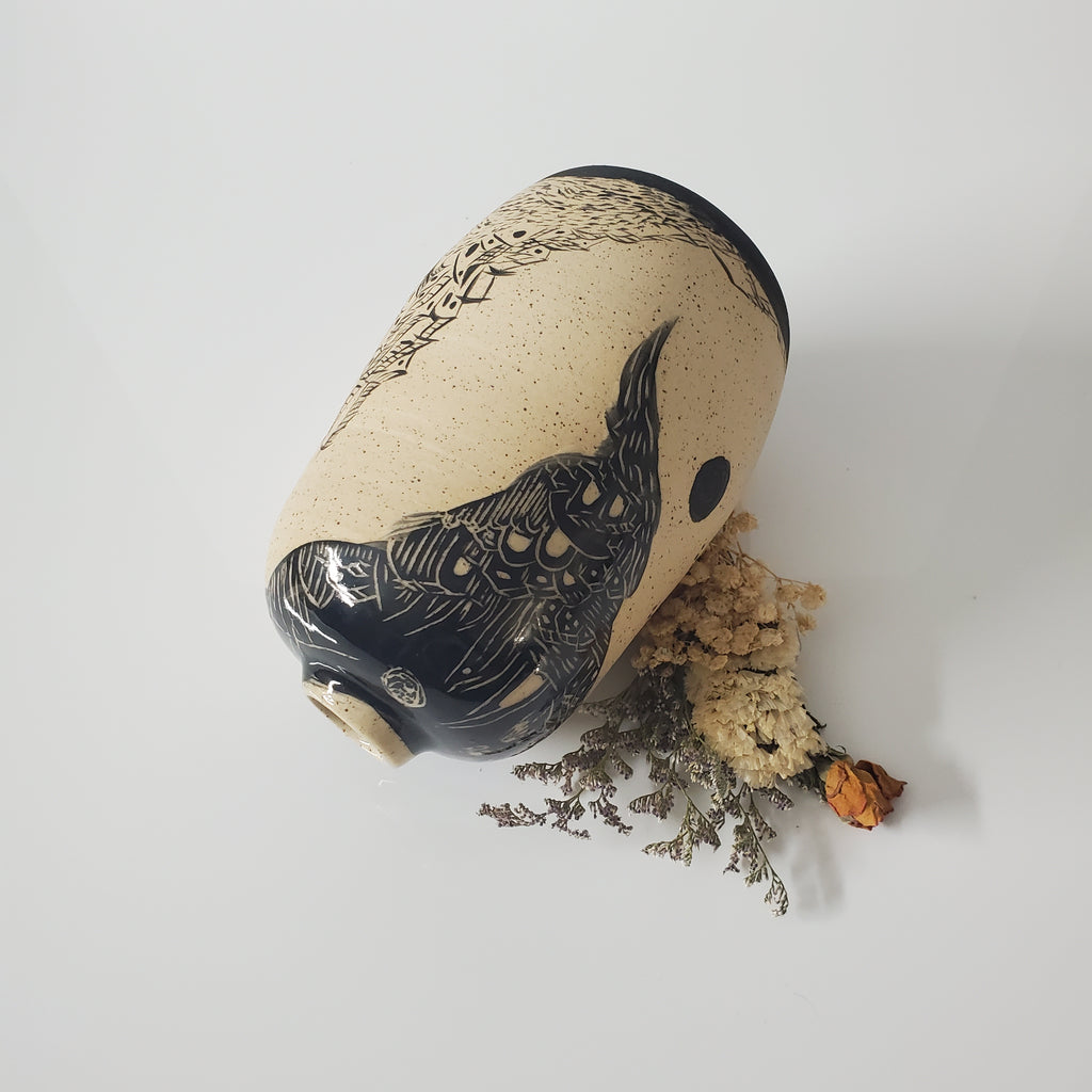 Beautiful Rifts Stoneware Vase 3