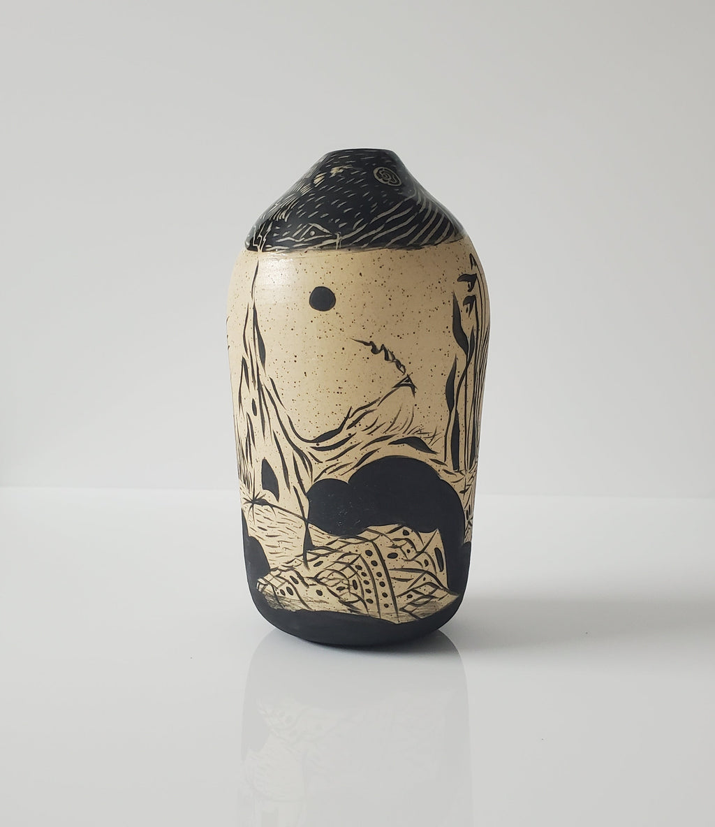 Beautiful Rifts Stoneware Vase 2